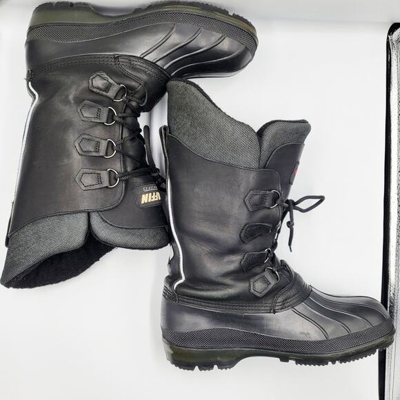 Baffin Sno-Mach Series High-Performance Black Leather Boots Men's 9 Women's 11 - Picture 8 of 12